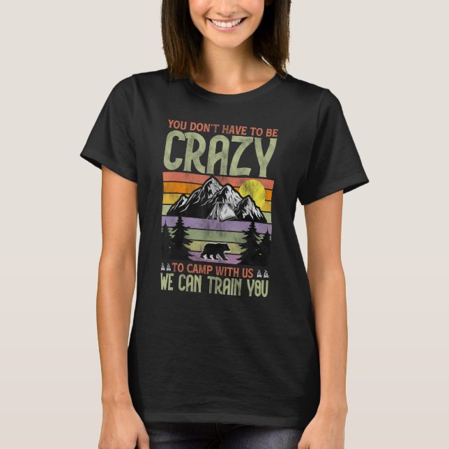 Retro Camping Sayed Campers Camp Humor 1 T Shirt (Framsida)