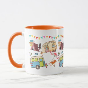 Retro Camping-tema Mugg