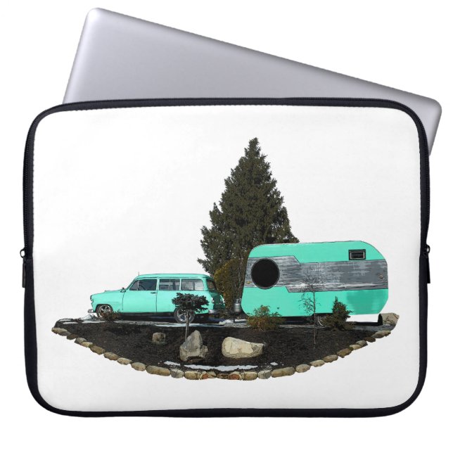 Retro Camping Trailer Laptop sleeve (Framsidan)