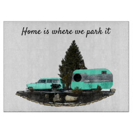 Retro Camping Trailer Nomad Clearboard