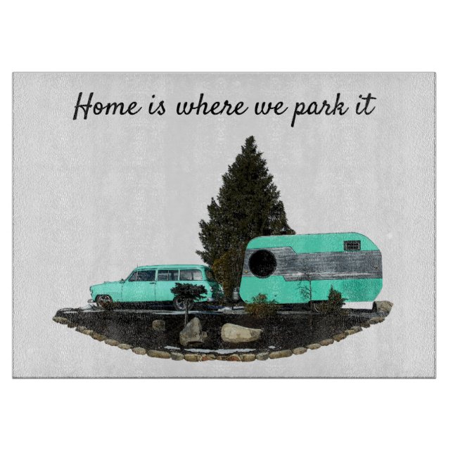 Retro Camping Trailer Nomad Clearboard (Framsidan)