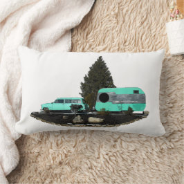 Retro Camping Trailer Nomad Lumbar Pillow Lumbarkudde