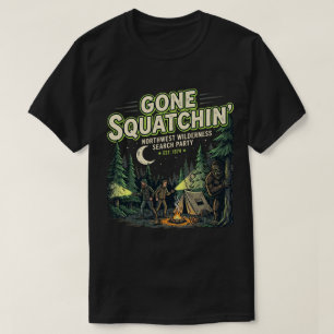 Retro Camping Tröja Skog Träd Stuga
