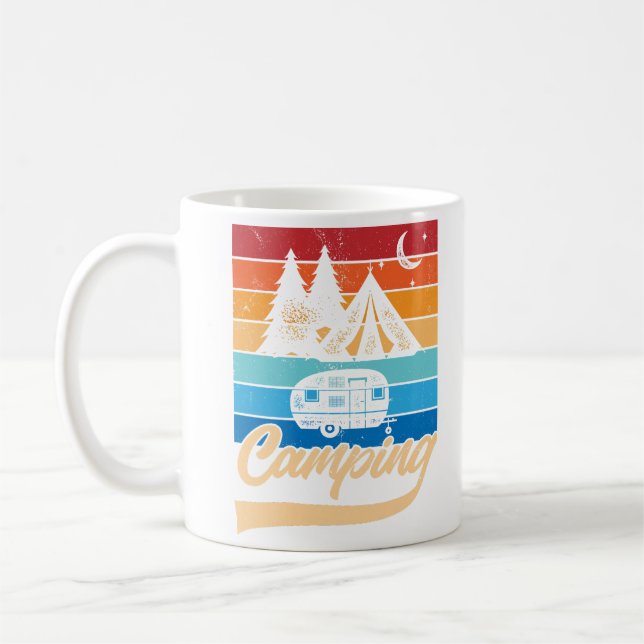 Retro Camping Vibes Kaffemugg (Vänster)
