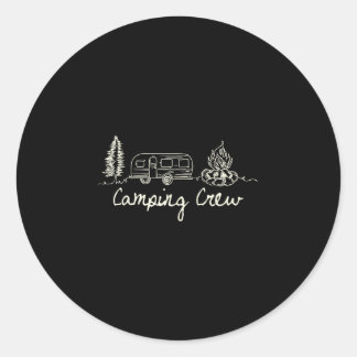 Retro campingbesättning matchande familjevandring runt klistermärke