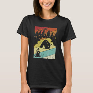 Retro Campsite Tält Glamping Camper Camping 2 T Shirt