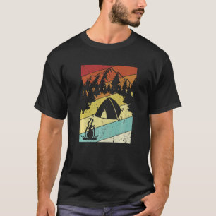 Retro Campsite Tält Glamping Camper Camping 2 T Shirt
