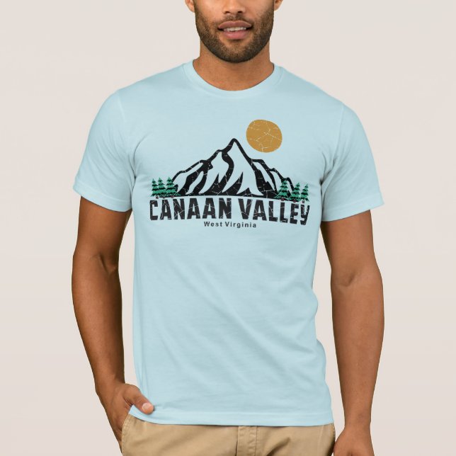 Retro Canaan Valley Ski T Shirt (Framsida)
