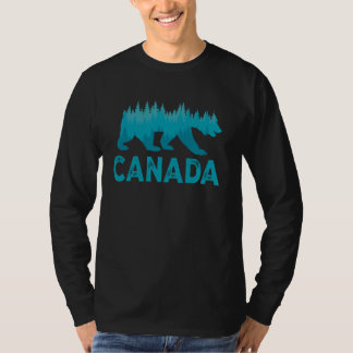 Retro Canada Grizzly Bear Nature Hiking Camping Vi T Shirt