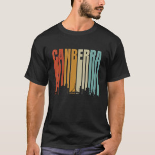Retro Canberra Skyline Capital of Australia 1970 T Shirt