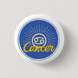 Retro Cancer Zodiac-tecken Knapp