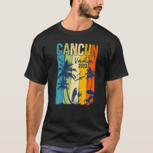 Retro Cancun 2023 Mexico Family Vacation Group Pre T Shirt