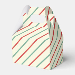 Retro Candy cane jul Rand Red Grönt Presentaskar