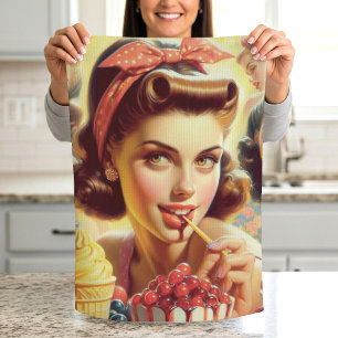 Retro Candy Girls Kökshandduk
