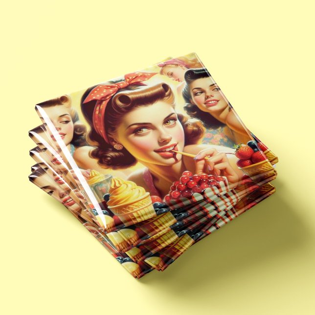 Retro Candy Girls Magnet (Skapare uppladdad)