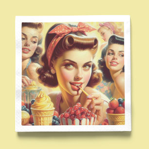 Retro Candy Girls Pappersservett