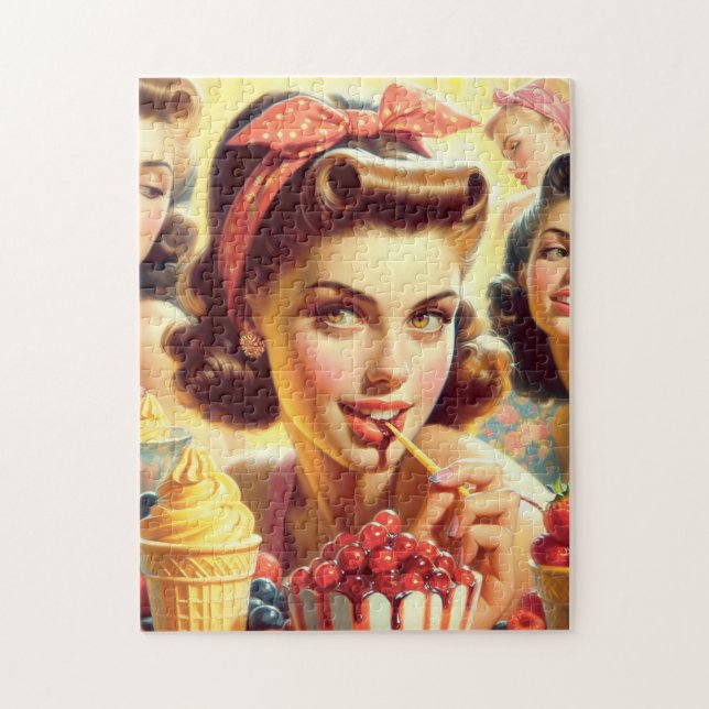 Retro Candy Girls Pussel (Vertikal)