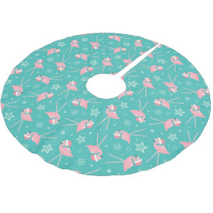Retro Candy Rosa Flamingos ©studioxtine Julgransmatta Borstad Polyester