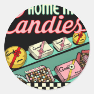 Retro Candy Runt Klistermärke