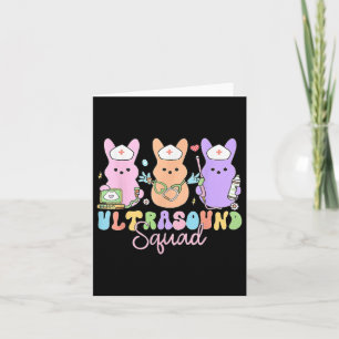 Retro Candy Ultrasound Squad Påskhares Sonogr Kort