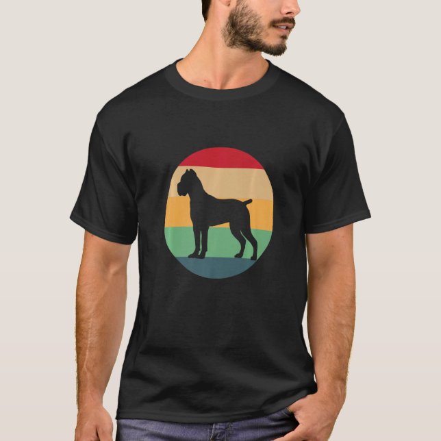 Retro Cane Corso Dog Italian Mastiff Premium T Shirt (Framsida)
