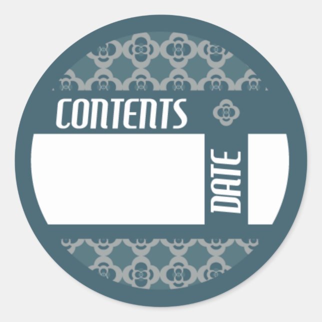 Retro Canning Lid-etikett Runt Klistermärke (Framsida)