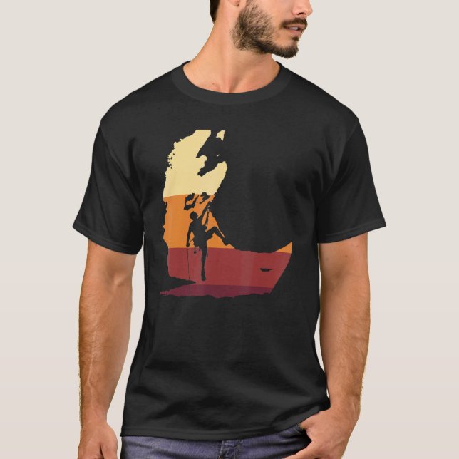 Retro Canyoning Climber Climbing Canyon Tour Canyo T Shirt (Framsida)