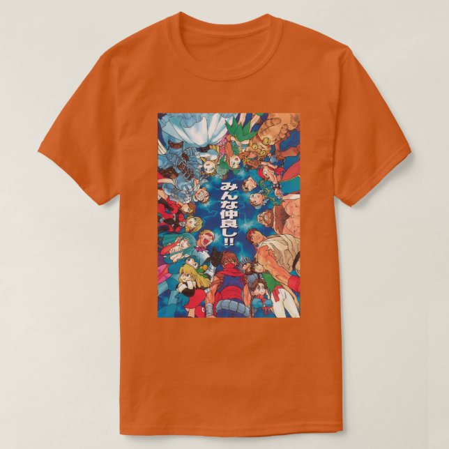 Retro Capcom art Psxstyle T Shirt (Design framsida)