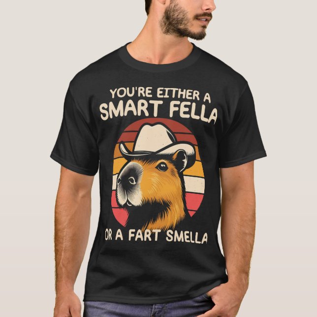 Retro Capybara T Shirt (Framsida)