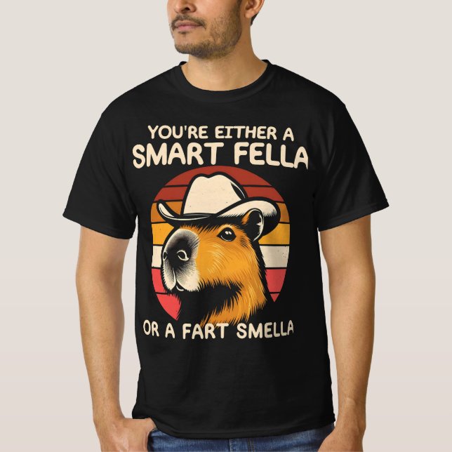 Retro Capybara T Shirt (Framsida)