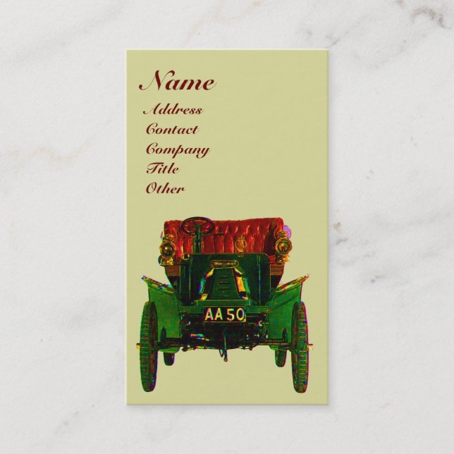 RETRO CAR - AUTOMOTIV VISITKORT (Framsida)
