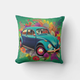 Retro Car Beetle Kryp 1960-talet Kudde