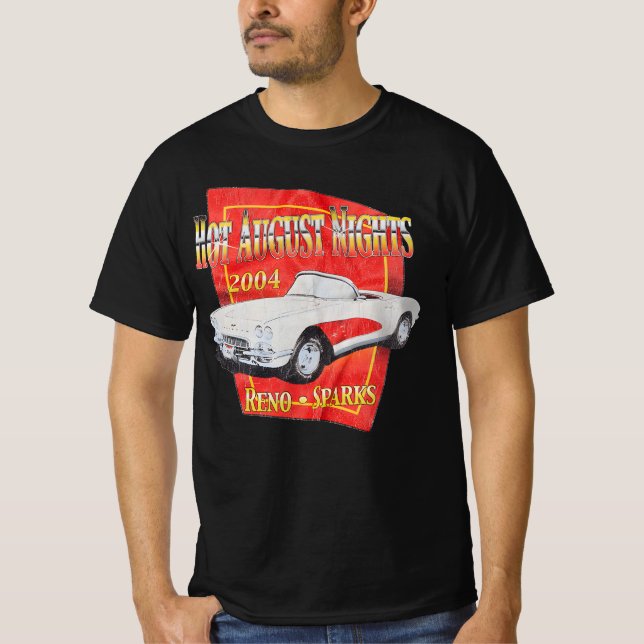 Retro car till aubergskvällar t shirt (Framsida)