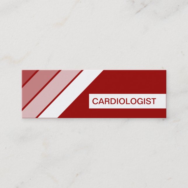 retro CARDIOLOGIST Mini Visitkort (Framsida)