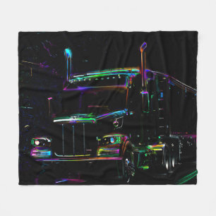 Retro Cargo Lastbil Art Fleecefilt