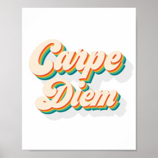 Retro Carpe Diem Poster