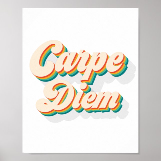 Retro Carpe Diem Poster (Framsidan)