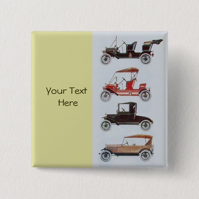 RETRO CARS 2- Automatisk reparation av fordon,gult Knapp (Framsida)