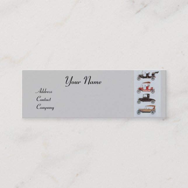 RETRO CARS 2- Automatiska reparationer, bilar Mini Visitkort (Framsida)