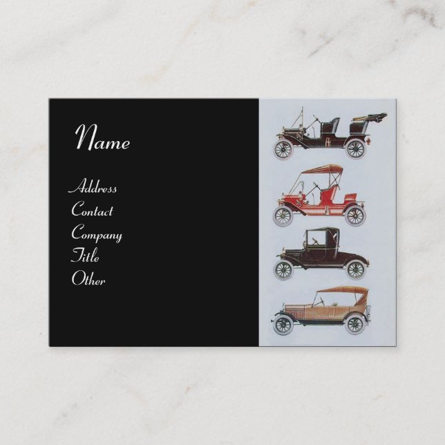 RETRO CARS 2- Automatiska reparationer, bilar Visitkort (Framsida)