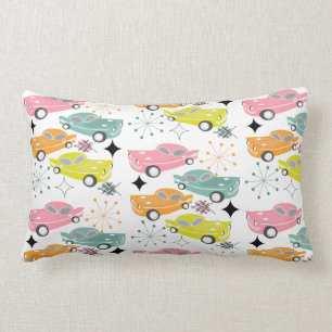 Retro Cars Atomic Starburst Modern Mid Centres Lumbarkudde