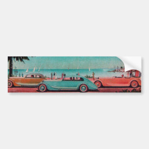 RETRO CARS - Automatisk reparation av fordon Bildekal