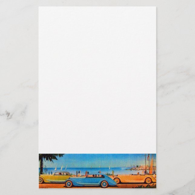 RETRO CARS - Automatisk reparation av fordon Brevpapper (Framsida)