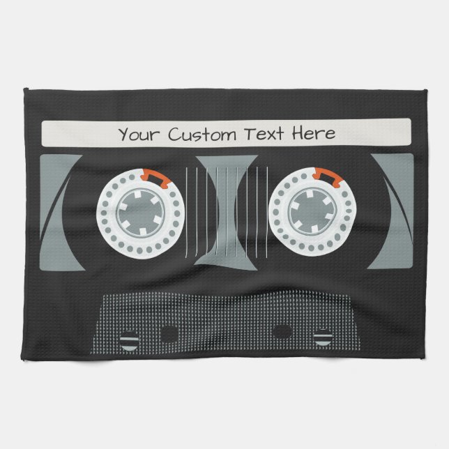 Retro Casette Tape anpassningsbar Kökshandduk (Horisontell)