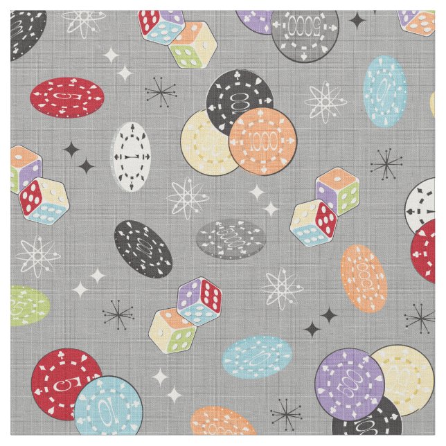 Retro Casino Dice Tyg (Närbild)