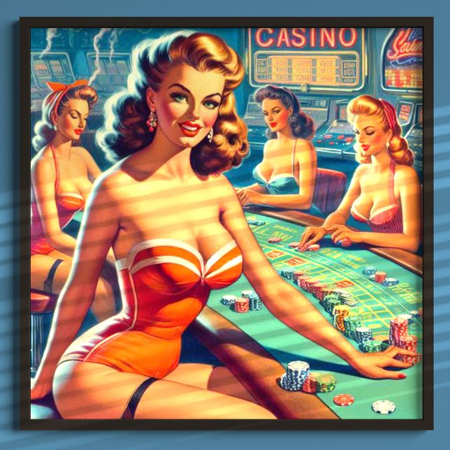 Retro Casino Girls Poster (Skapare uppladdad)