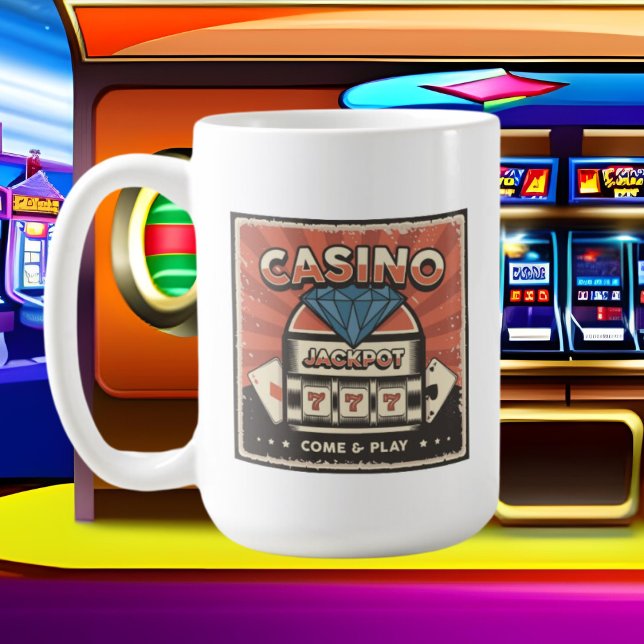 retro Casino Hasardspel älskare Coffee Mugg (Skapare uppladdad)