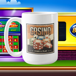 retro Casino Hasardspel älskare Coffee Mugg