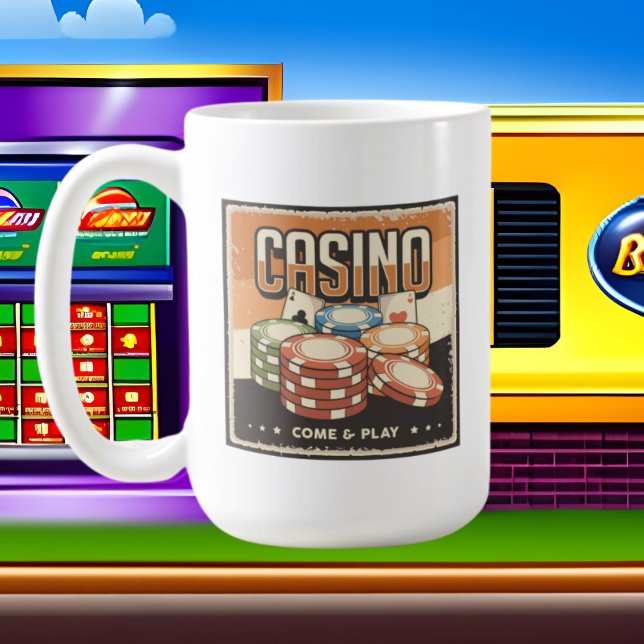 retro Casino Hasardspel älskare Coffee Mugg (Skapare uppladdad)