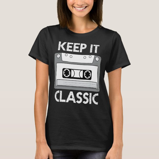 Retro Cassette-band 70s 90-talets Behålla, klassis T Shirt (Framsida)